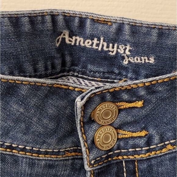 AMETHYST JUNIORS flare wide leg distressed jeans size 11 - Picture 4 of 7